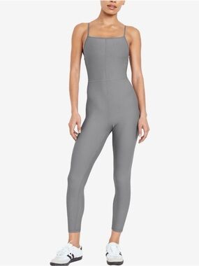 Old Navy Active PowerSoft Gray Jumpsuit-Size Large